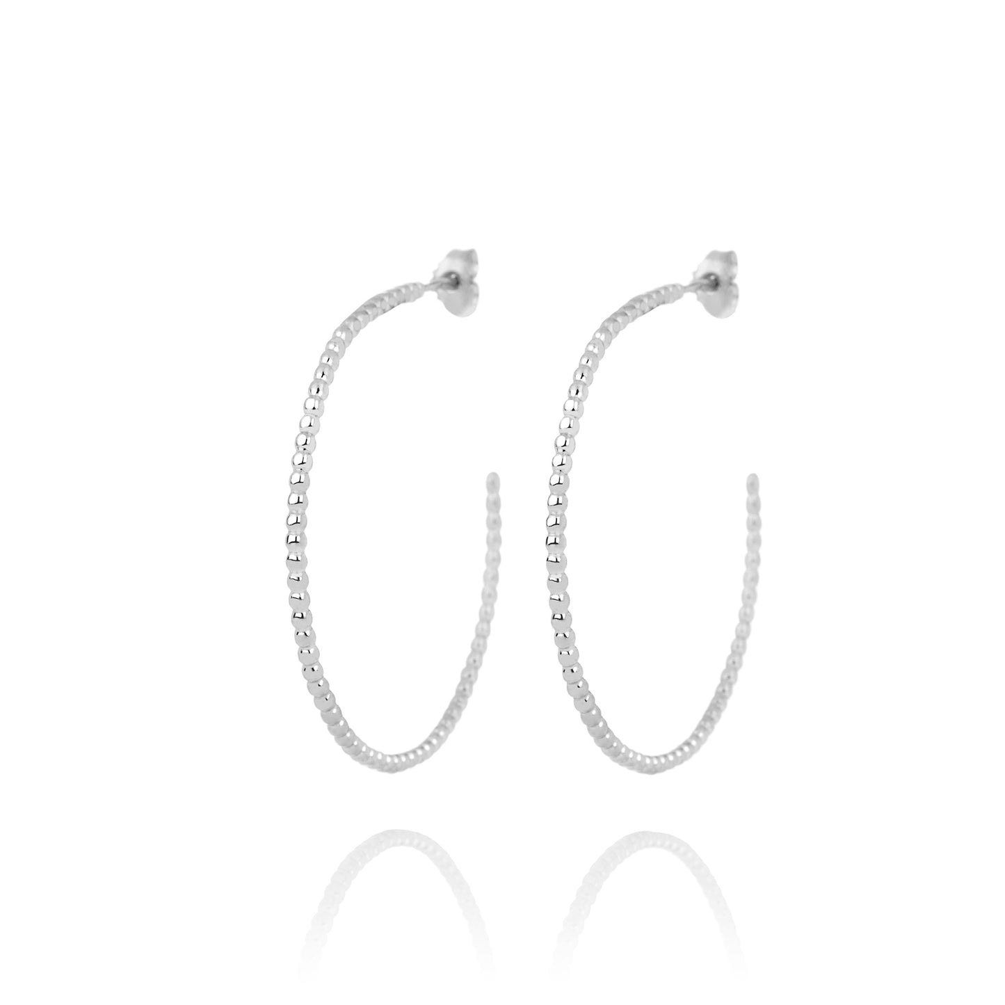 Tails hoops 45mm - rhodium