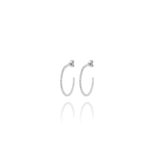 Tails hoops 15mm - rhodium