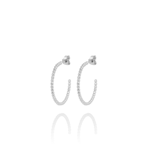 Tails hoops 28mm - rhodium